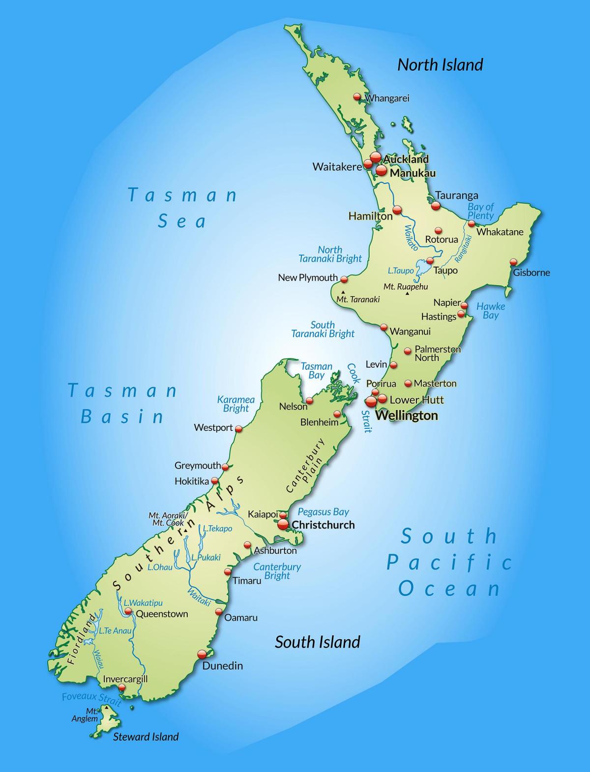 خريطة مدينة نيوزيلندا