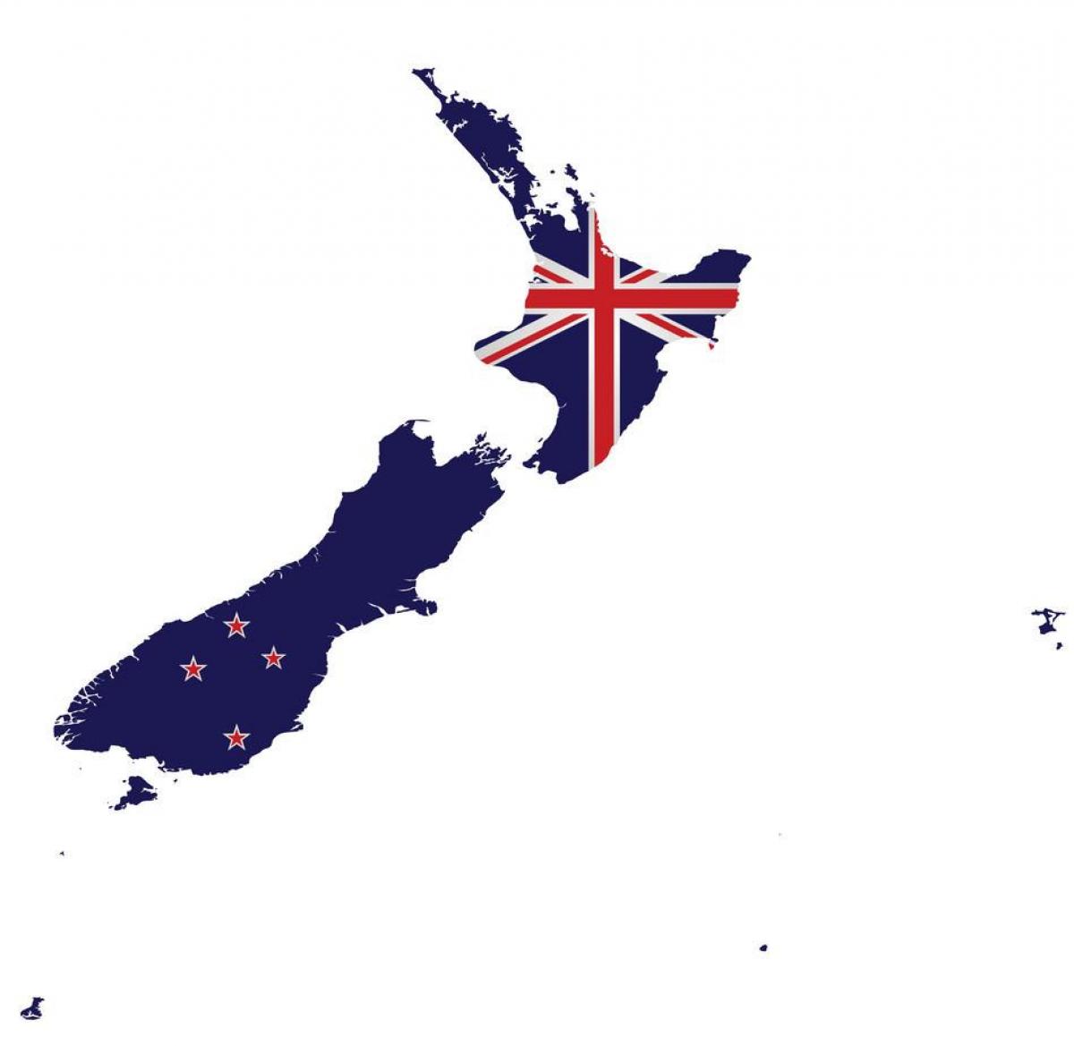 خريطة علم نيوزيلندا